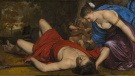 Venus and Amor Mourning the Death of Adonis
