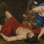 Venus and Amor Mourning the Death of Adonis